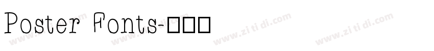 Poster Fonts字体转换